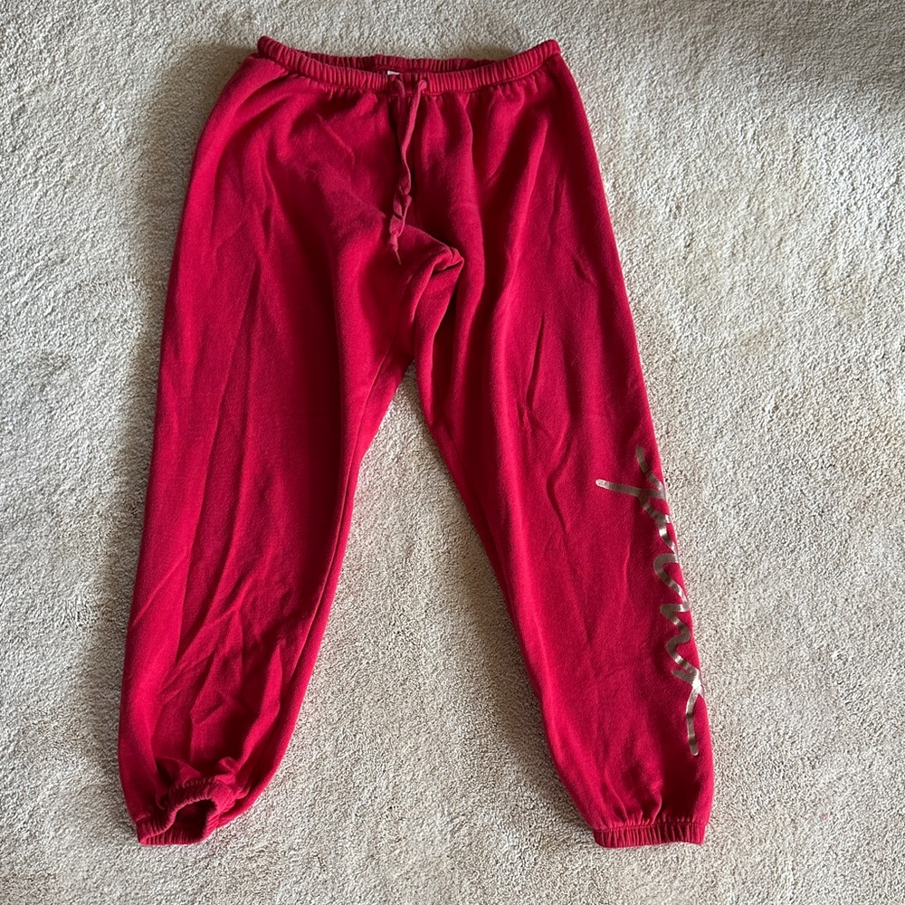 PINK Victoria's Secret Red Jogger